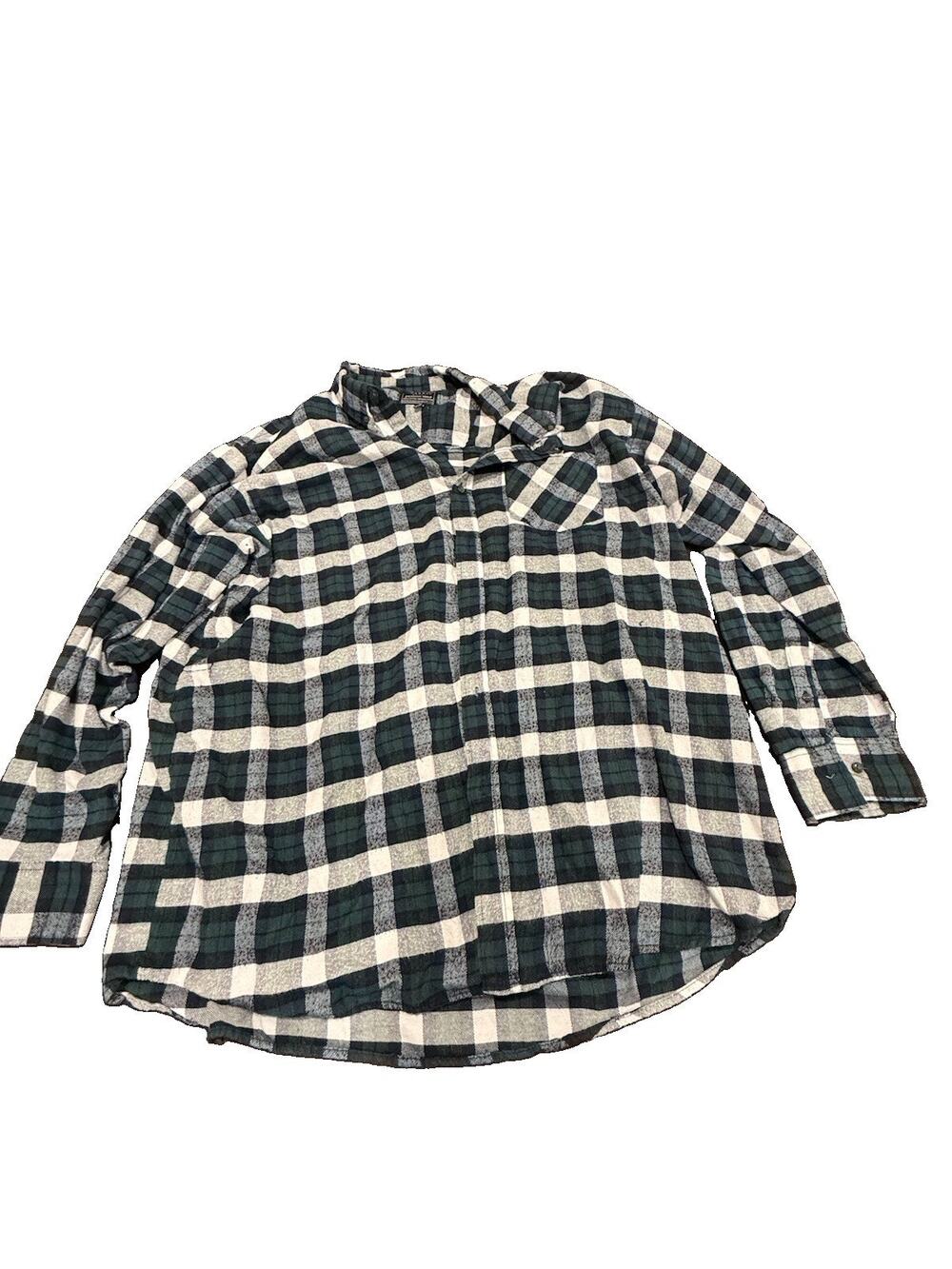 Jackson Hole Men’s 3XL Green Black Plaid Flannel Shirt Heavyweight Outdoor